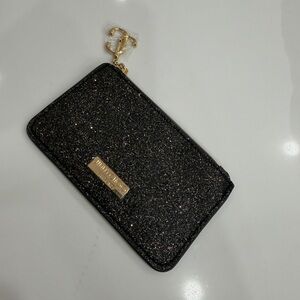 Jimmy Choo Black and Gold Glitter Wristlet